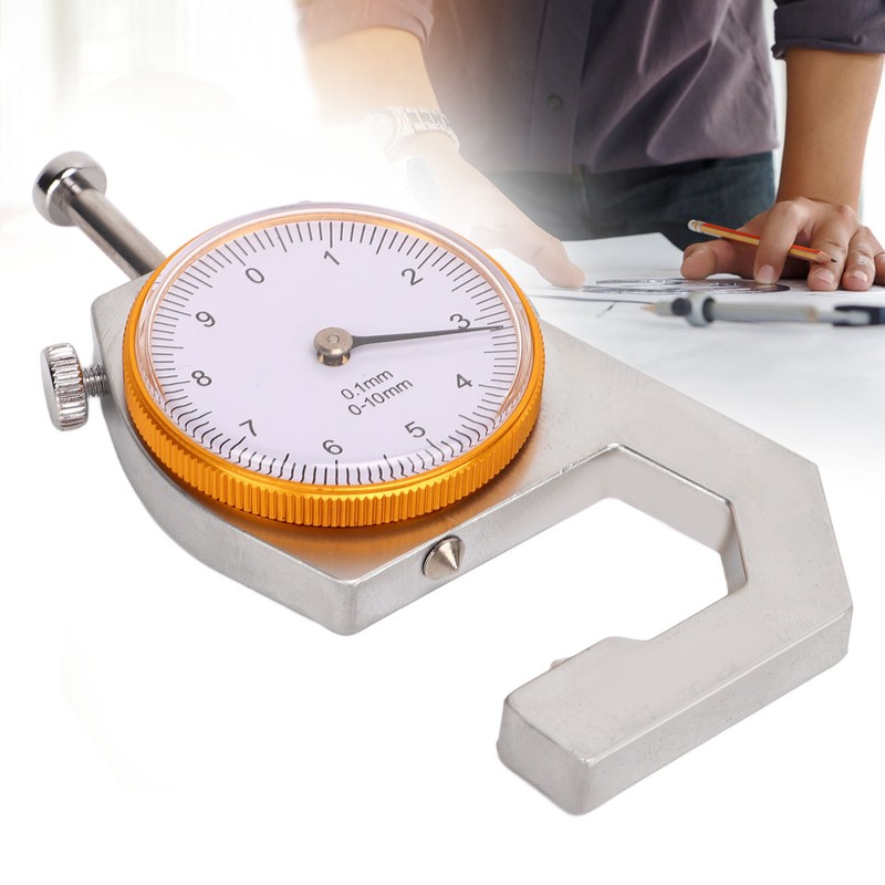 Thickness Gauge Round Dial Indicator 0.1mm Resolution 0‑10mm Range Measuring