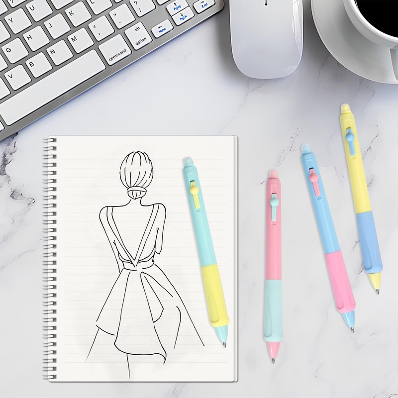 8-Pack Erasable Pens, Rub Out Pens, Ball Point Pen 4