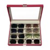 UnionPlus 8-Slots Sunglasses Case Organizer, Eyeglass Glasses Display Holder Collector,
