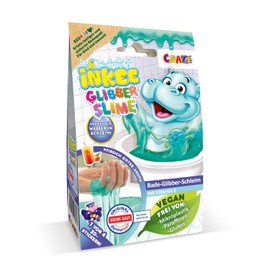 INKEE Bath Slime Hippo | Bade-Glibber Schleim mit Vitamin E, blaugrünes Schleimpulver mit Pfirsich Aroma, 100g Schleimpulver