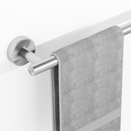 Brushed Nickel Towel Bar, 14 Inch Towel Racks for Bathroom Wall Mounted, SUS304 Stainless Steel Bathroom Towel Holder, Total Length 16.4 Inch Towel Bars