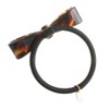 KOBE VINGTAINE H-643-BR Tortoise Shell Simple Ribbon Hair Elastic, Marble