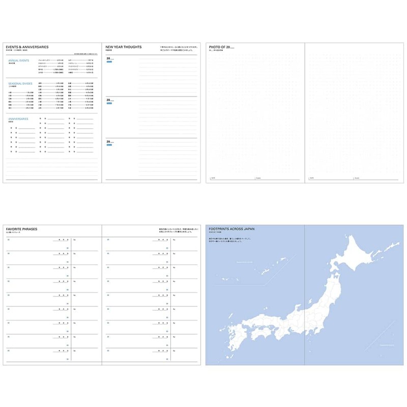Marks CDR-TYD01-RE Notebook, Diary, Year-free, Beginning in January, A5 Size,