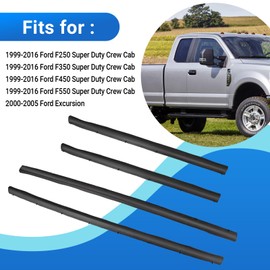 4pcs Front and Rear Lower Door Window Rubber Weatherstrip Seal Fits for 1999-2016 Ford F250 F350 F450 F550 Super Duty Crew Cab 2000-2005 Excursion Replaces F81Z-2520758-AA 1C3Z-26253A24-A