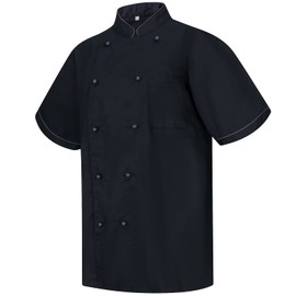 MISEMIYA - Men's Chef's Jacket - Men's Chefs Jacket - Hospitality Uniform - Ref.8501B, Chef's Jackets Men's 8501b - Black