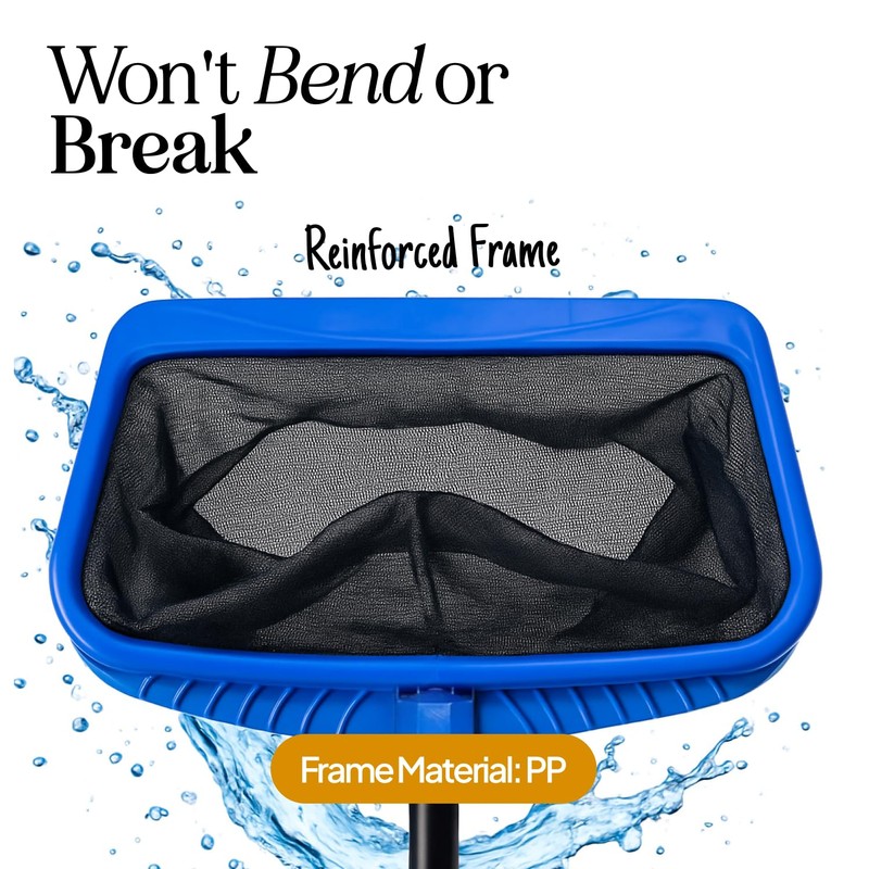 Pool Skimmer Net – Deep Mesh, Reinforced Frame, Universal Fit