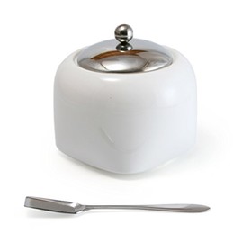 ZEROJAPAN BKK-07 Jam & Marmer Grade Square with Jam Spoon, White