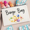 Bingo Bag Linen Style Dabbers Bag Case Pouch Gift