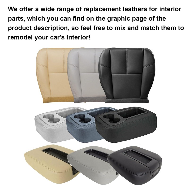 GXARTS Driver or Passenger Side Bottom Replacement Leather Seat Cover