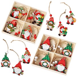 Wooden Christmas Pendants, 24 Pieces Wooden Christmas Tree Decoration Set, Christmas Tree Decorations, Christmas Tree Pendants, Craft Decorations for Christmas