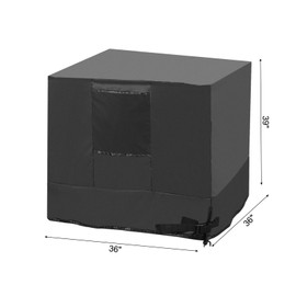 PATIKIL Central Air Conditioning Covers, 36 x 36 x 39 Outdoor Units Cover, Air Conditioning Cover, Waterproof AC Cover for Outdoor Use, Winter Protection, Black