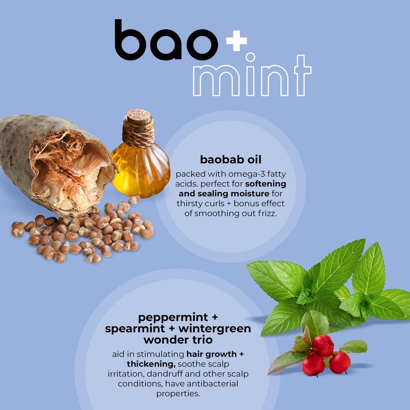 adwoa beauty Baomint™ Leave In Conditioning Styler With Baobab, Rosemary,