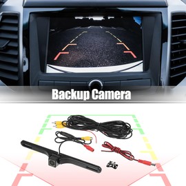 X AUTOHAUX HD Backup Camera for Trucks License Plate Backup Camera for Car Waterproof LED 170 Degree Wide View Angle Rear View Camera