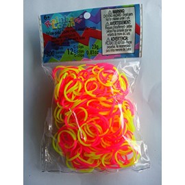 Choon's Design LLC Rainbow Loom Yellow & Pink Silicone Bands Arts & Crafts