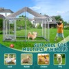 MAGIC UNION Large Dog Kennel with Rotating Feeder Bowls, Outdoor