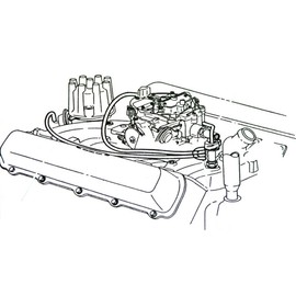 Inline Tube Compatible with 1971-72 Oldsmobile Engine Vacuum Hose Kit 455/350 Manual Trans, Color Hose