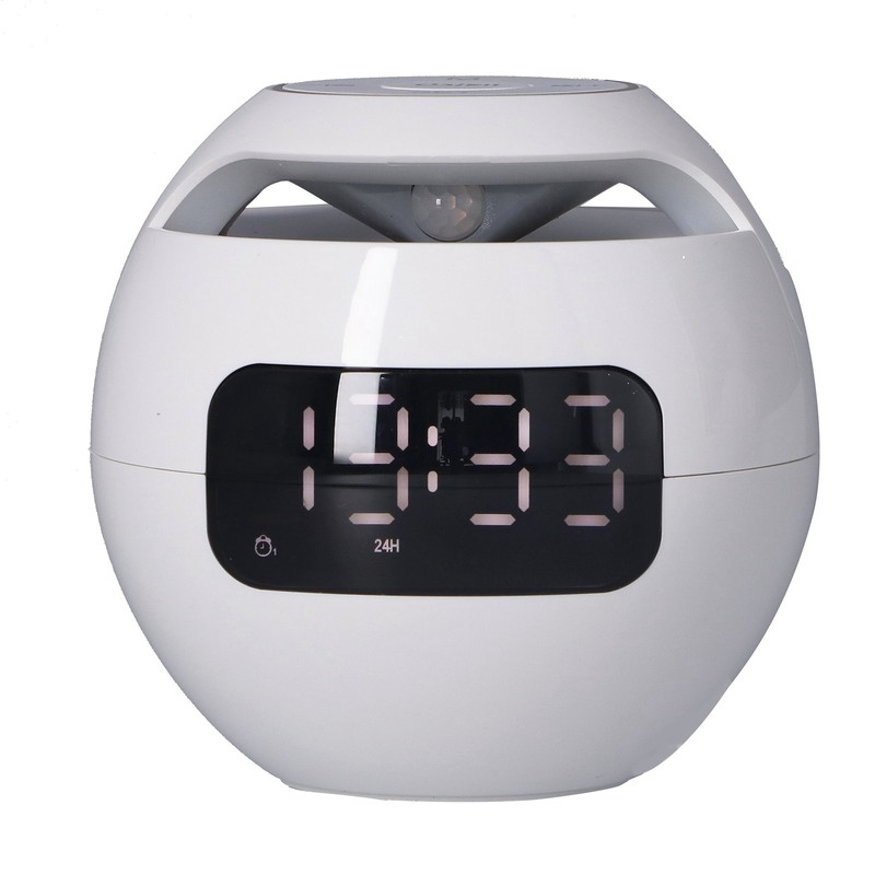 Multifunctional Bluetooth 5.0 Alarm Clock Speaker Rechargeable Ball Shape Portable