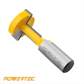 POWERTEC 1-1/16" Dia. Carbide Tipped Router Bits 1/2 Shank, Woodworking T Slot Router Bits for use on CNC & Router Tool, T-Slot Cutter for t Track Bolts (73024)