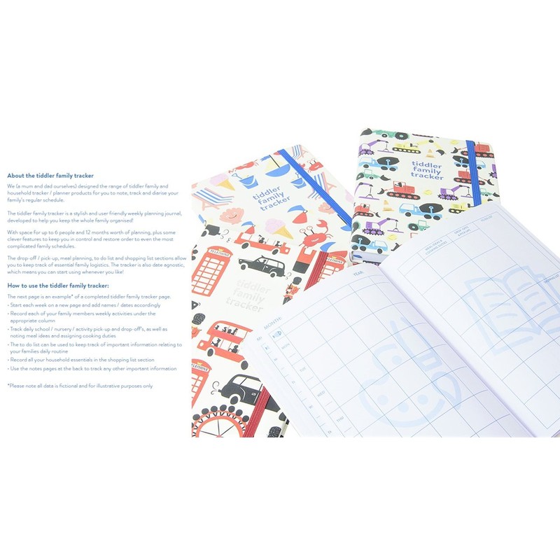 tiddler Family Tracker | Luxury Family & Household Weekly Organiser/Diary