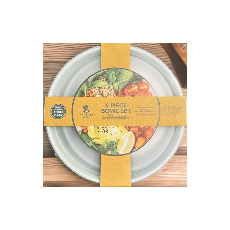 6 PIECE BOWL SET WITH LIDS