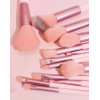 Set Brochas De Maquillaje 13 Pzs Profesional +bolsa Color Rosa