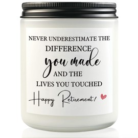 Retirement Gift for Woman Men, 7oz Lavender Scented Soy Wax Candle, Best 2025 Retired Gifts for Coworkers, Boss, Teacher, Nurse, Friends | Going Away Present, Funny Retirement Candle