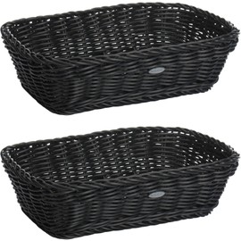 Saleen 020202191E3 Multi-Purpose Baskets Suitable for Hotel and Catering Rectangular Approx. 31 x 21 x 9 cm Synthetic Fibre Black