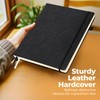 Classic Lined Journal Notebook 8.5x11" A4 Hardcover Leather - Black