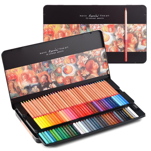 MARCO Colouring Pencils for Adults for Colouring - Wooden Pencils,