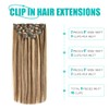 SURNEL Clip in Hair Extensions Human Human Color 4 Medium