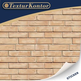 3 Sheets Self-Adhesive Wall Cladding for Dollhouse 1:12 Scale (Creme Colored Bricks 2)