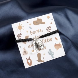 Cowgirl Boot Bracelet Horse Lovers Gifts Equestrian Gifts for Horse Rider Owners Gifts Cowgirl Jewelry for Girls Women (Cowgirl Boot Br CA)