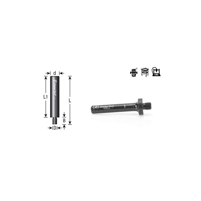 Amana Tool - 47601 Router Arbor with Hex Nut, Washers