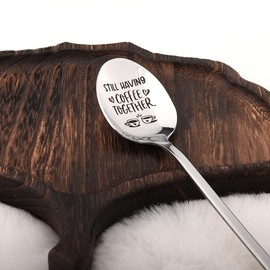 Funny Coffee Spoon Gift for Girlfriend Boyfriend Birthday Christmas Gifts for Fiance Fiancee Engaement Gifts for Husband Wife Coffee Lover Gifts for Hubby I Love You Gifts for Couples Gifts Spoon