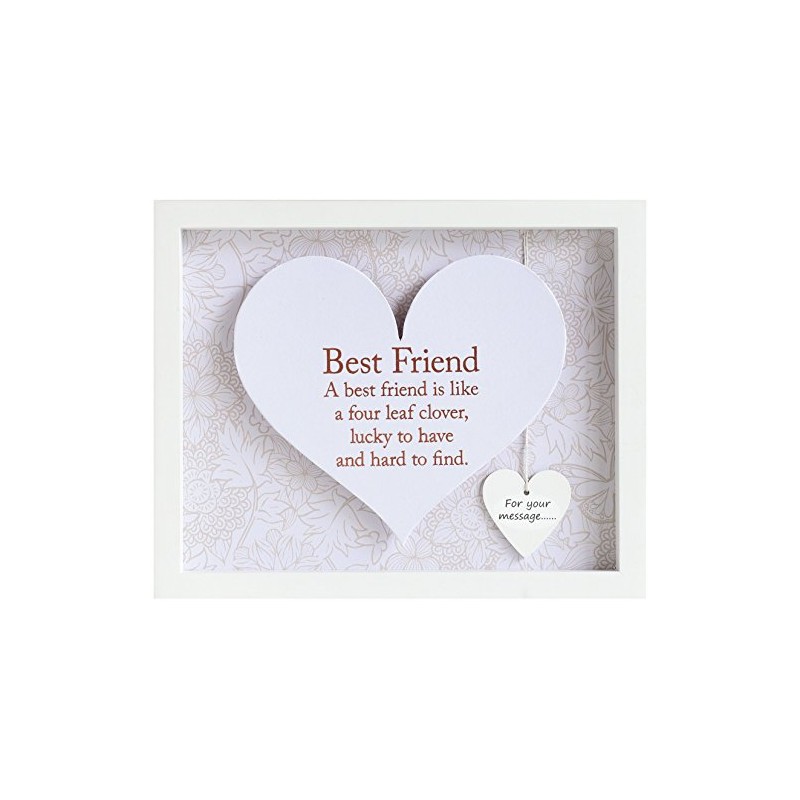 Arora 7600 Said with Sentiment Rectangular Heart Frames Best Friend,