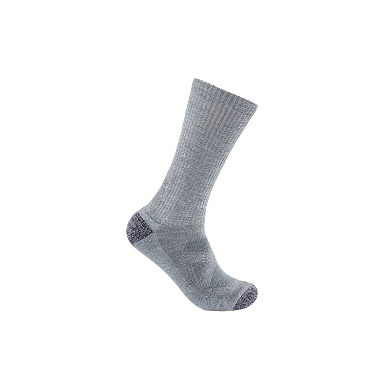 Carhartt Women's Midweight Merino Wool Blend Socks, Asphalt Heather