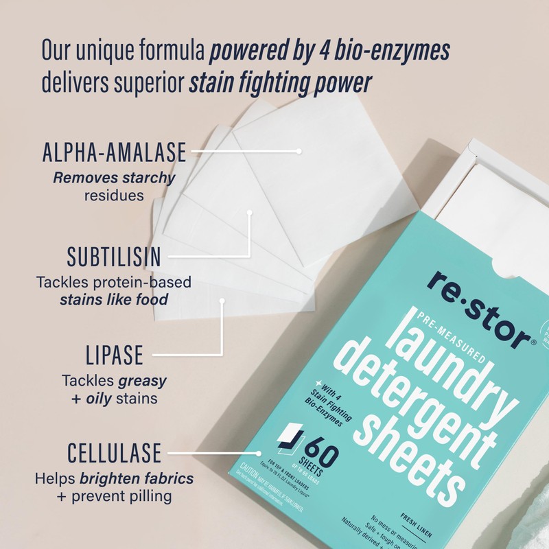 Laundry Detergent Sheets | 60 Loads | Hypoallergenic & Eco-Friendly
