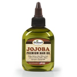 Difeel Aceite natural premium para el cabello, aceite de jojoba, 2.5 onzas (paquete de 2)