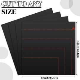 Saysurey 4 Pack 10" x 10" Square Magnetic Vent Covers, Thick Magnet Floor Vent Cover Blocker for Home, Wall, Ceiling, Register, Fireplace, Heater, RV, HVAC, Fit Steel Only, Complete Seal (Black)