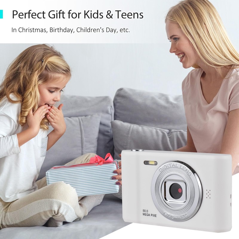 Andoer Digital Camera 1080P, 50MP Photo Camera, Compact Camera 8X