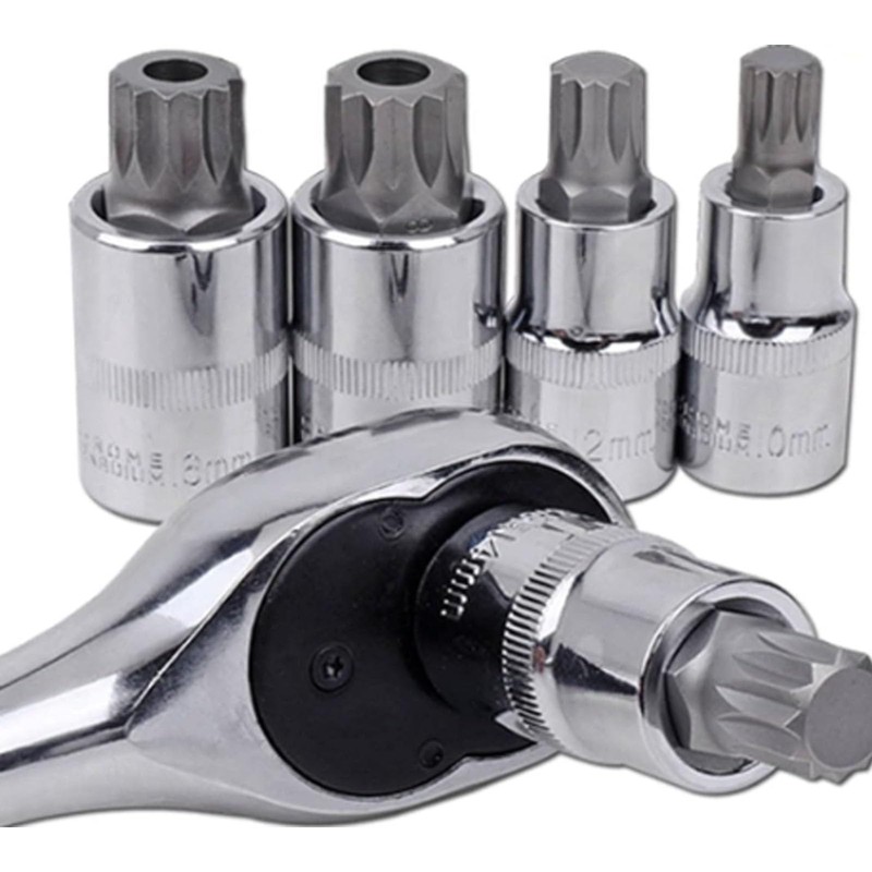 TOP-VIGOR 2Pcs 3/8-Inch Drive by 12mm Deep and Shallow Socket,