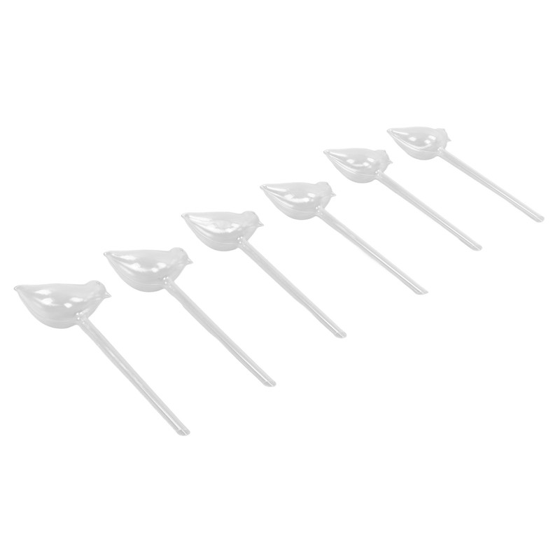 6Pcs Bird Shaped Plant Waterer Automatic Glass Bird Shape Design