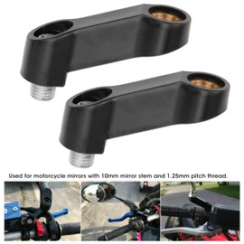 Motorcycle Mirror Extenders Plastic 2pcs 0.4in M10 Motorcycle Mirror Riser Spacers Extension Adapter Universal Accessory Motorcycle Mirror Spacers Mirror Extension Adapter