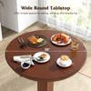 Giantex 30” Round Bar Table, Dining Table with Rubber Wood