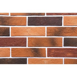 Holydecot Red Faux Brick Wall Tiles, 3D Thin Brick Veneers for Indoor Outdoor Wall Decoration, for TV Background, Bedroom, Bathroom, and Fence Wall Panels 76pcs 10 sq.ft