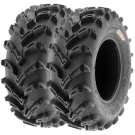Set of 2 SunF A024 23x8-11 ATV UTV Mud/Trail Tires, 6-PR, Deep Directional Tread