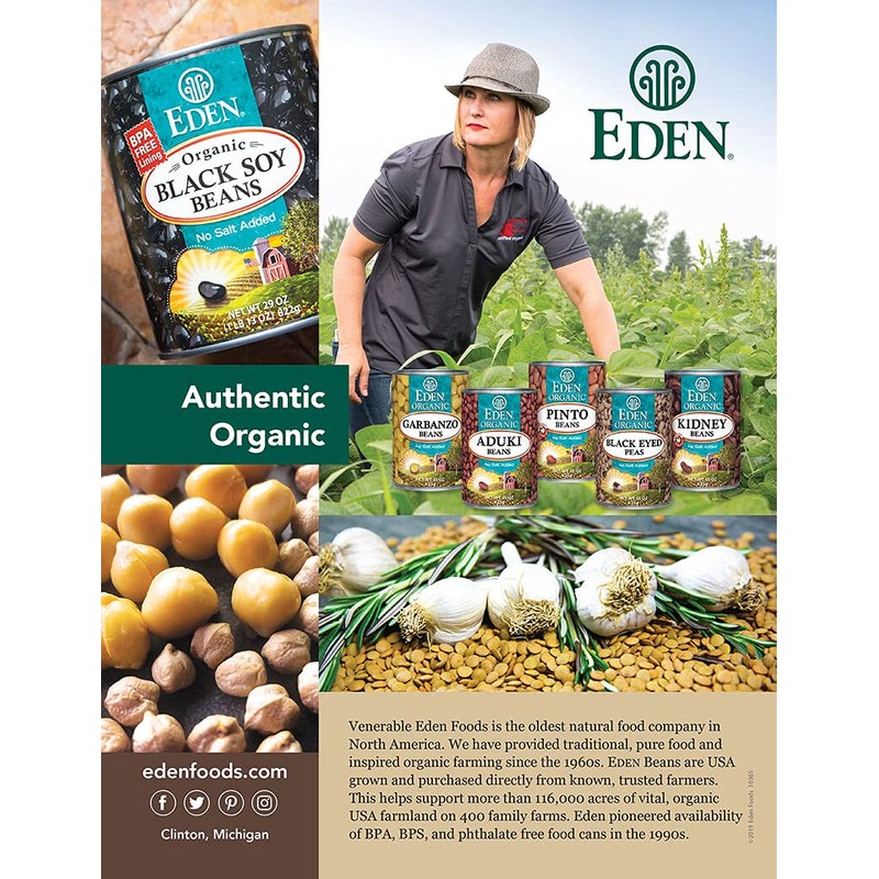 Eden Foods Black Soy Beans, 398ml