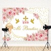 ASDCXZ 7x5ft Mi Bautizo Backdrop Boho Baptism First Holy Communion