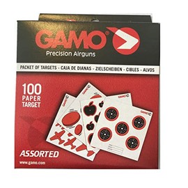 Gamo Air Rifle/Gun/Pistol assorted pellet targets - set of 100 in stiff card for cone traps - standard 14cm square size (Also see our Shoot N C and other target sets)
