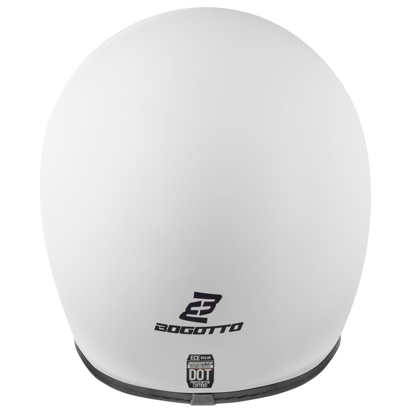 Bogotto FF980 Caferacer Cross Helmet (Matte White, XS)